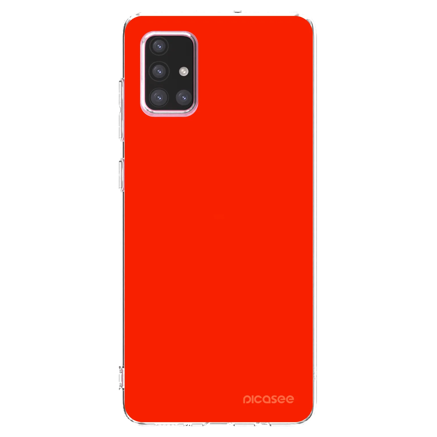 Picasee silikonowe przeźroczyste etui na Samsung Galaxy A71 A715F - Maranello Red