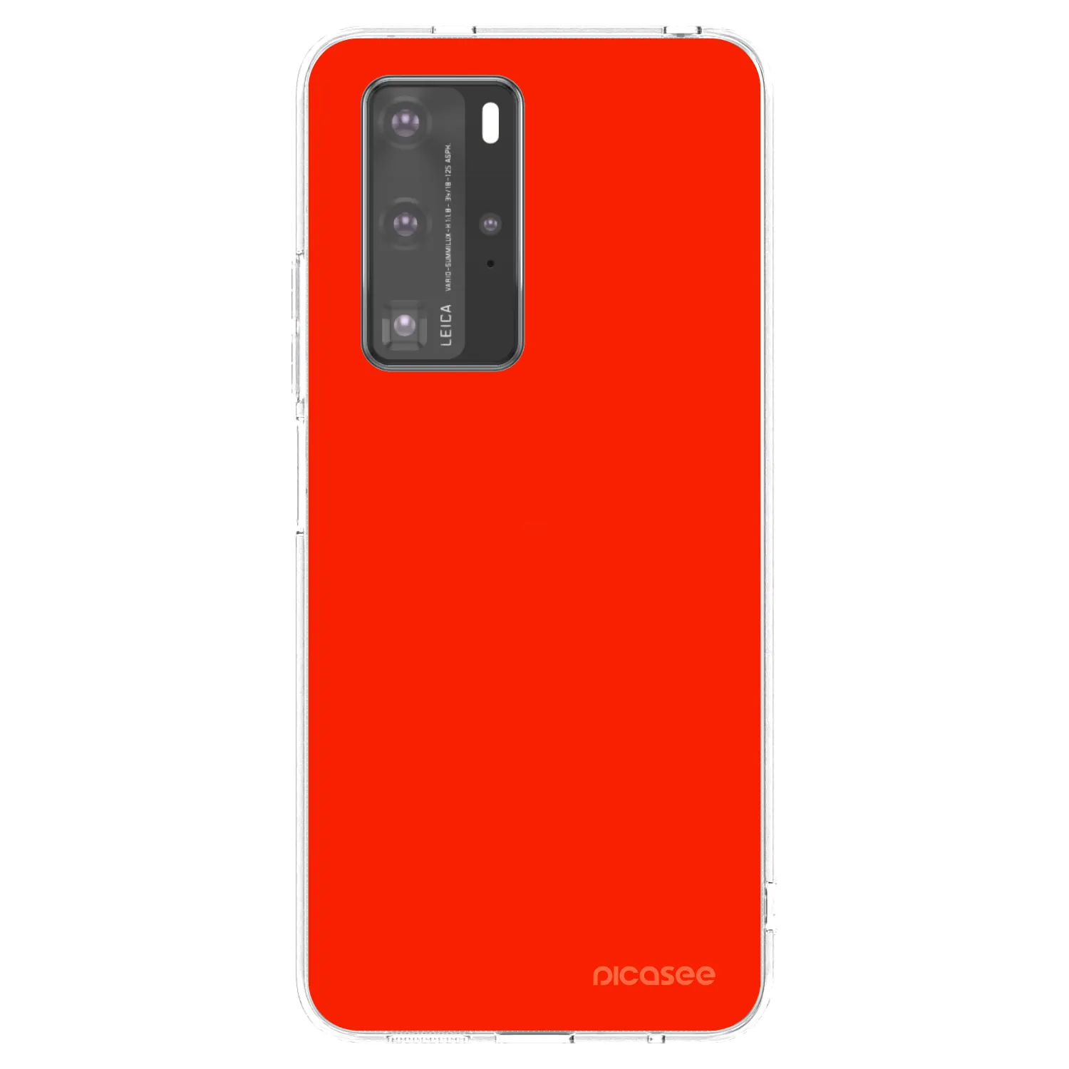 Picasee silikonowe przeźroczyste etui na Huawei P40 Pro - Maranello Red