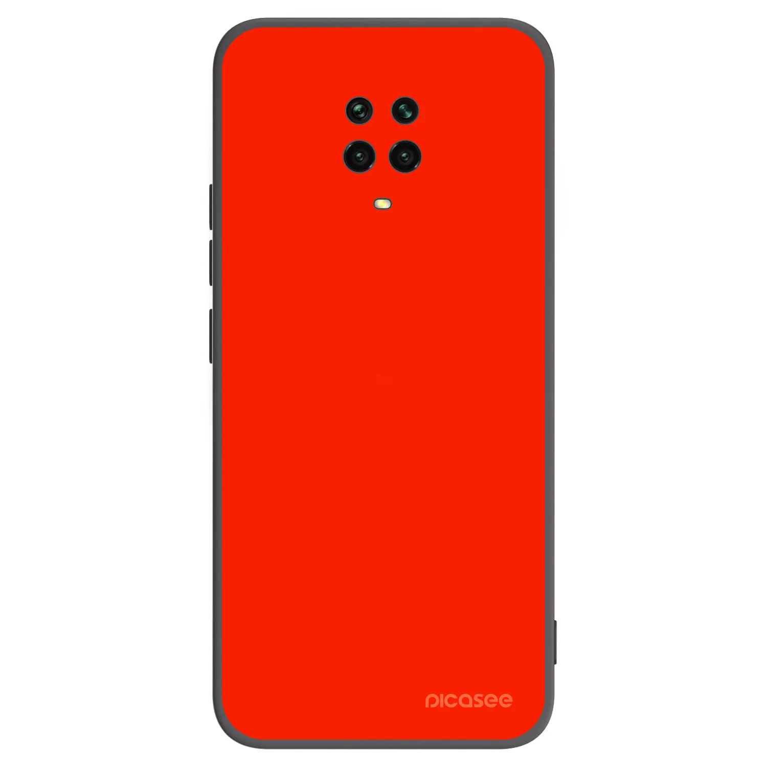 Picasee silikonowe czarne etui na Xiaomi Redmi Note 9 Pro - Maranello Red