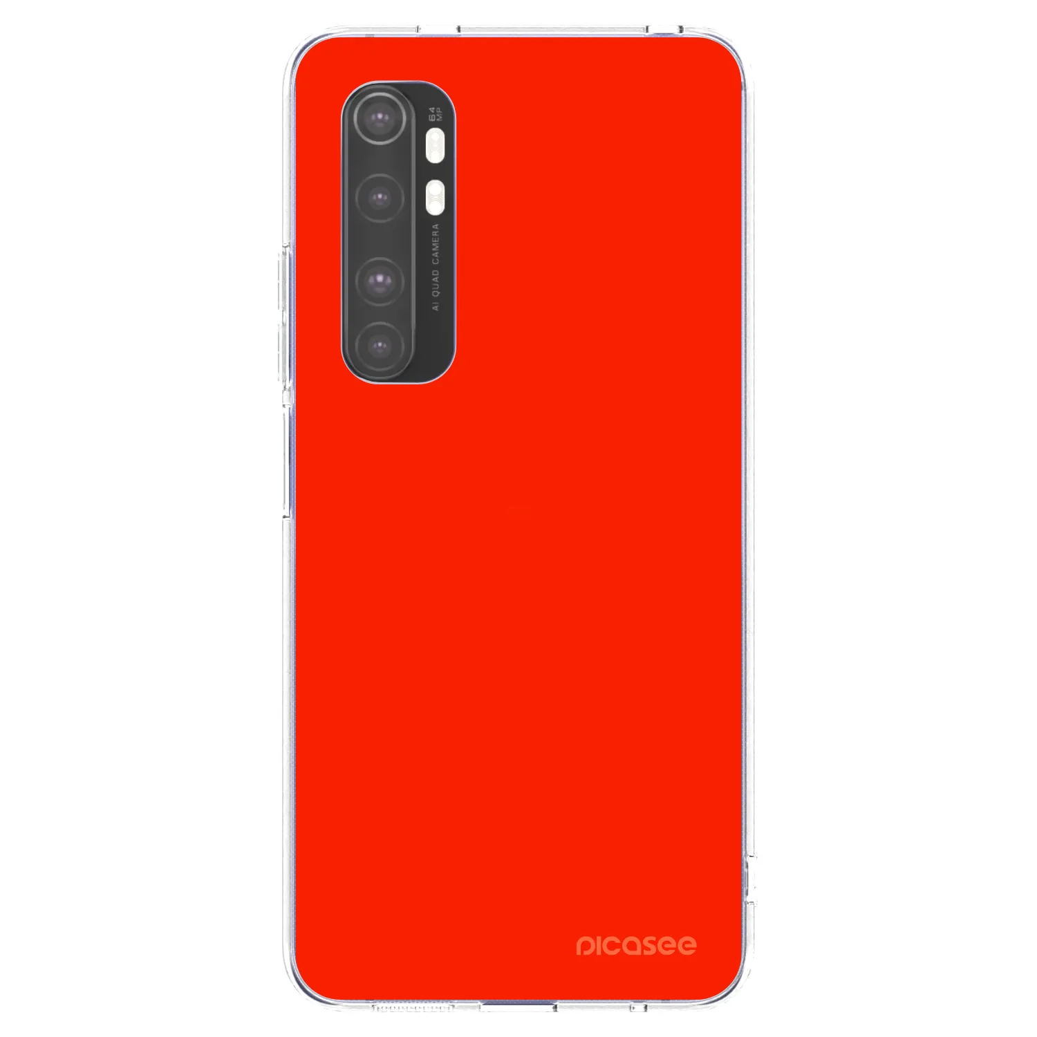 Picasee silikonowe przeźroczyste etui na Xiaomi Mi Note 10 Lite - Maranello Red