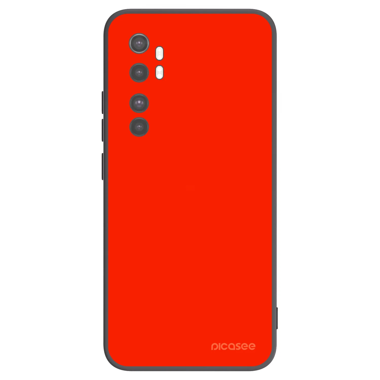 Picasee silikonowe czarne etui na Xiaomi Mi Note 10 Lite - Maranello Red