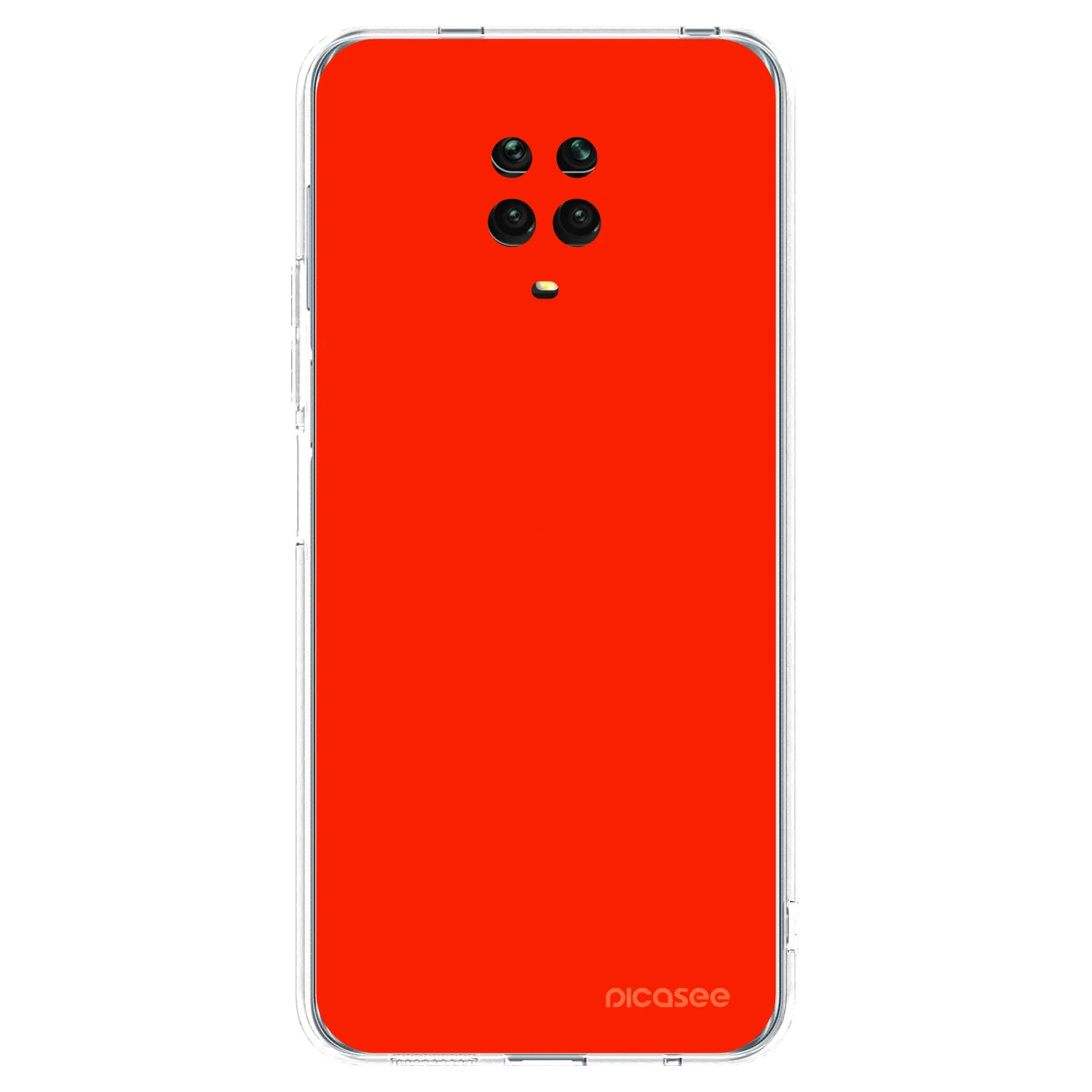 Picasee silikonowe przeźroczyste etui na Xiaomi Redmi Note 9S - Maranello Red