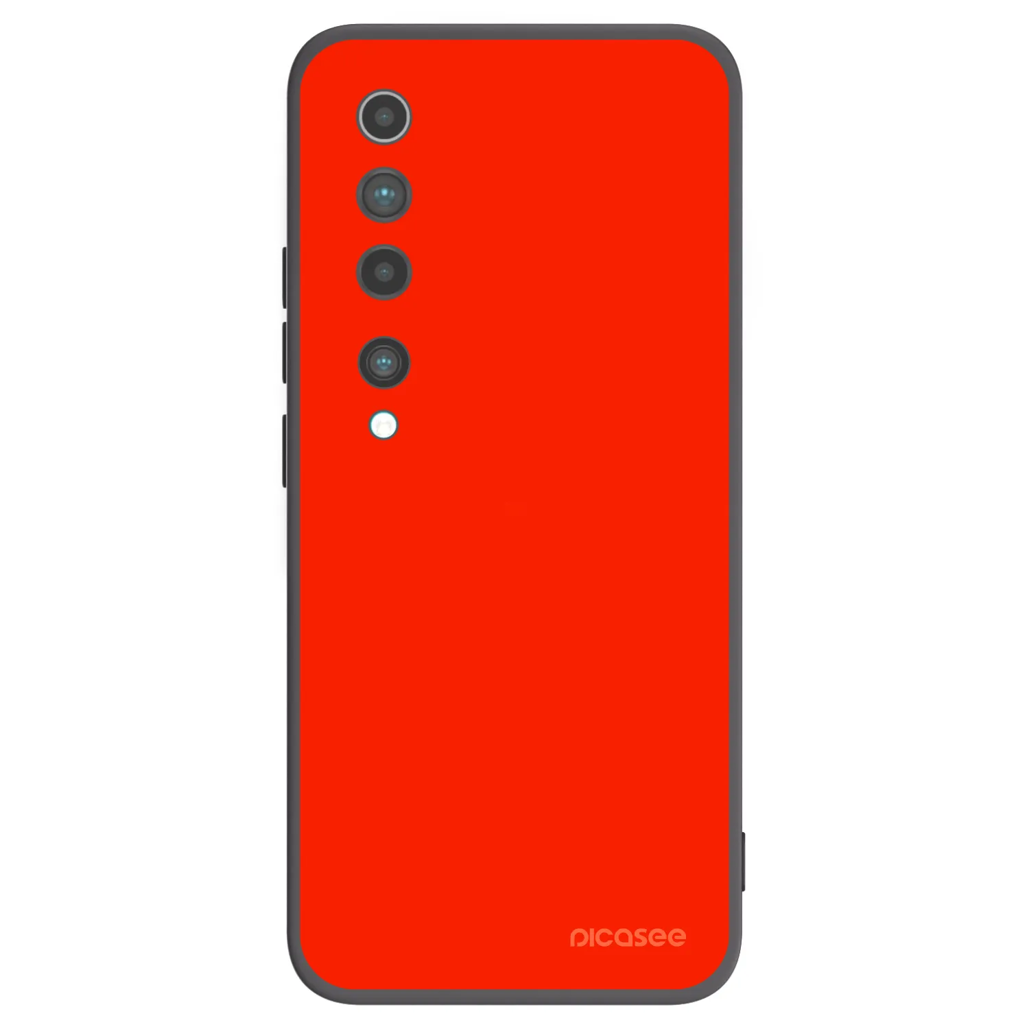 Picasee silikonowe czarne etui na Xiaomi Mi 10 - Maranello Red