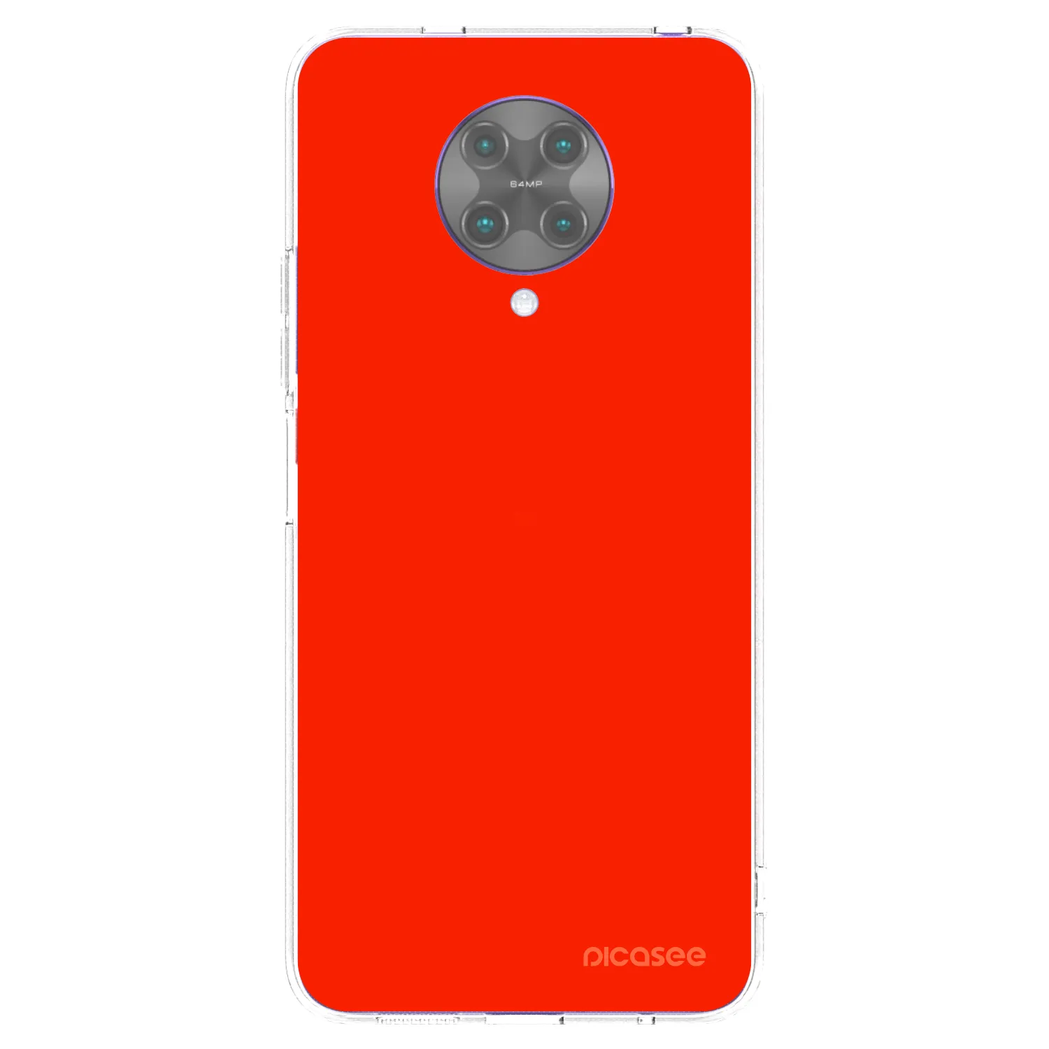 Picasee silikonowe przeźroczyste etui na Xiaomi Poco F2 Pro - Maranello Red