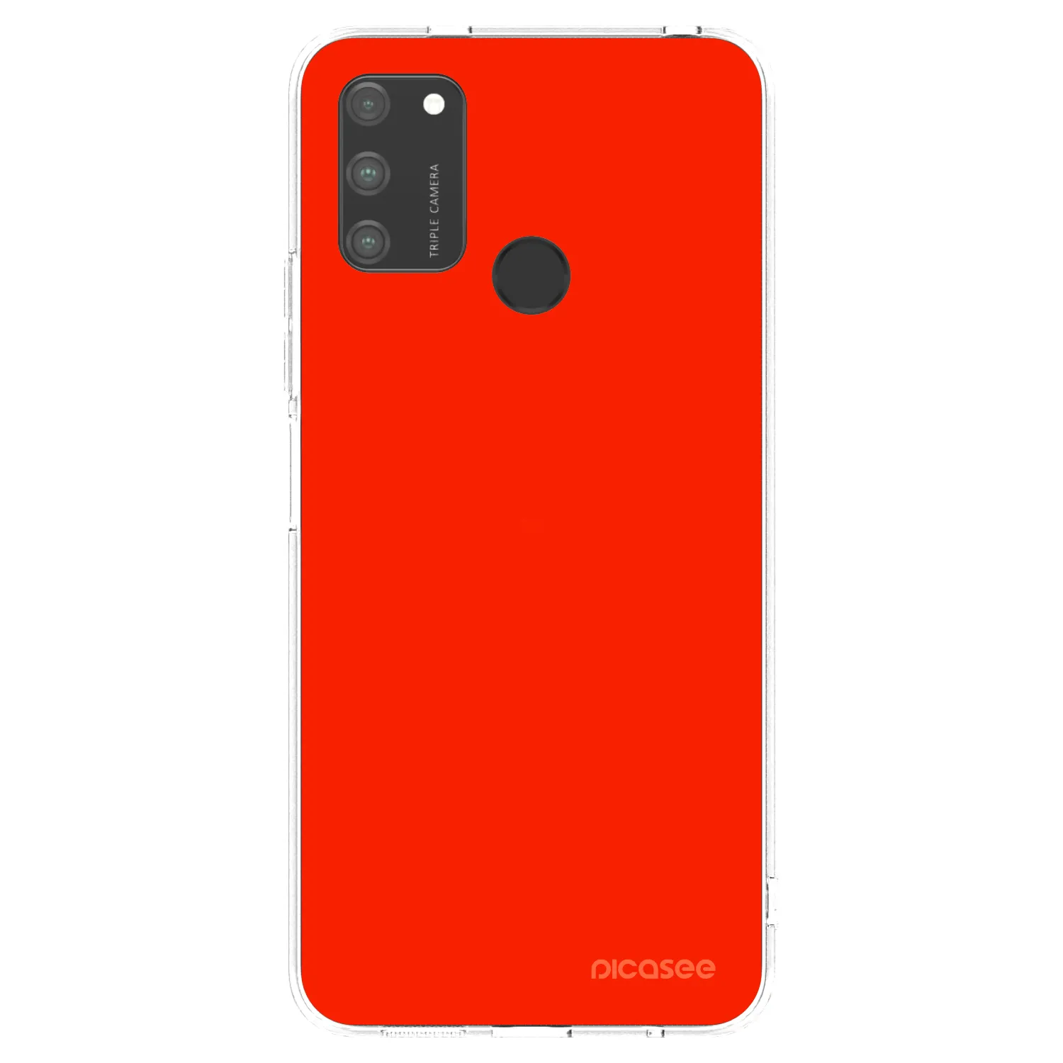 Picasee silikonowe przeźroczyste etui na Honor 9A - Maranello Red