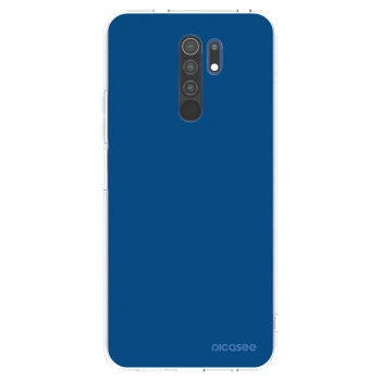 Picasee silikonowe przeźroczyste etui na Xiaomi Redmi 9 - Navy Blue
