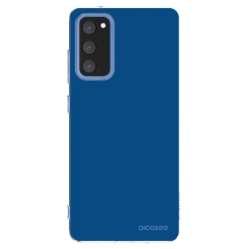 Picasee silikonowe przeźroczyste etui na Samsung Galaxy S20 FE - Navy Blue