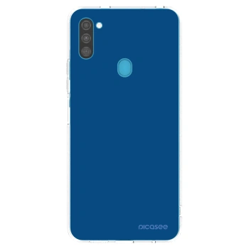 Picasee silikonowe przeźroczyste etui na Samsung Galaxy M11 - Navy Blue