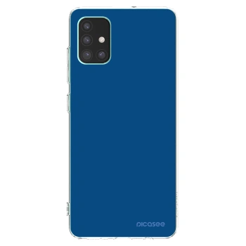 Picasee silikonowe przeźroczyste etui na Samsung Galaxy M51 M515F - Navy Blue
