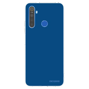 Picasee silikonowe przeźroczyste etui na Realme 5 - Navy Blue