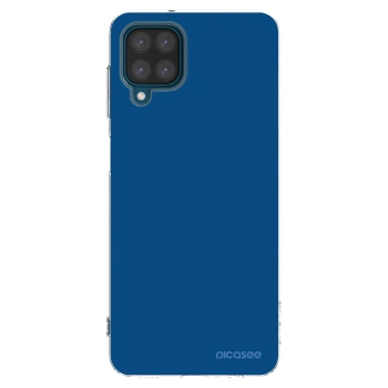 Picasee silikonowe przeźroczyste etui na Samsung Galaxy A12 A125F - Navy Blue