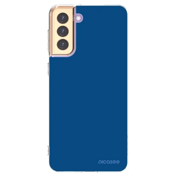 Picasee silikonowe przeźroczyste etui na Samsung Galaxy S21+ 5G G996F - Navy Blue