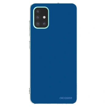Picasee silikonowe przeźroczyste etui na Samsung Galaxy M31s - Navy Blue