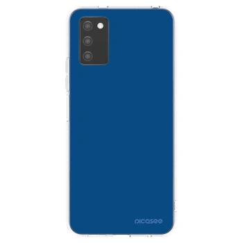 Picasee silikonowe przeźroczyste etui na Samsung Galaxy A02s A025G - Navy Blue