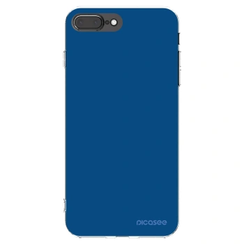 Picasee silikonowe przeźroczyste etui na Apple iPhone 8 Plus - Navy Blue