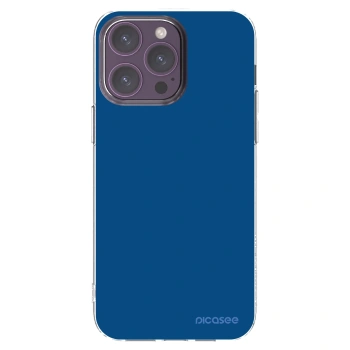 Picasee silikonowe przeźroczyste etui na Apple iPhone 14 Pro Max - Navy Blue