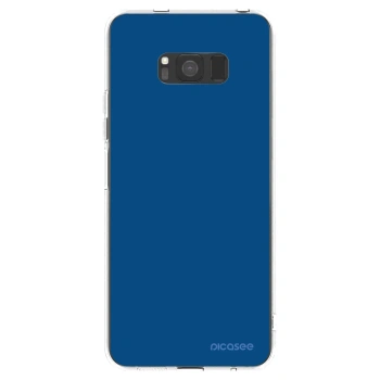 Picasee silikonowe przeźroczyste etui na Samsung Galaxy S8 G950F - Navy Blue