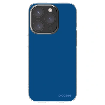 Picasee silikonowe przeźroczyste etui na Apple iPhone 15 Pro - Navy Blue