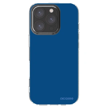 Picasee silikonowe przeźroczyste etui na Apple iPhone 16 Pro - Navy Blue