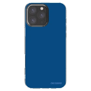 Picasee silikonowe przeźroczyste etui na Apple iPhone 16 Pro Max - Navy Blue
