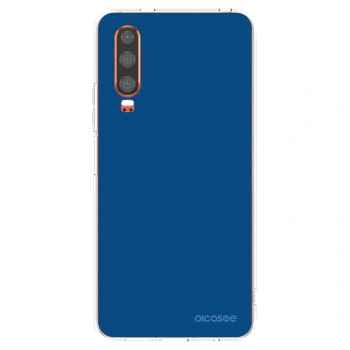 Picasee silikonowe przeźroczyste etui na Huawei P30 - Navy Blue