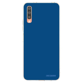 Picasee silikonowe przeźroczyste etui na Samsung Galaxy A70 A705F - Navy Blue