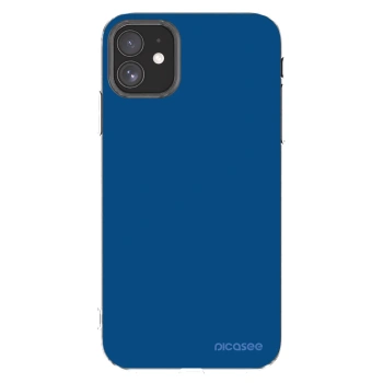 Picasee silikonowe przeźroczyste etui na Apple iPhone 11 - Navy Blue