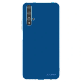 Picasee silikonowe przeźroczyste etui na Huawei Nova 5T - Navy Blue