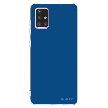 Picasee silikonowe przeźroczyste etui na Samsung Galaxy A71 A715F - Navy Blue