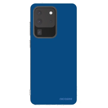 Picasee silikonowe przeźroczyste etui na Samsung Galaxy S20 Ultra 5G G988F - Navy Blue