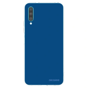 Picasee silikonowe przeźroczyste etui na Samsung Galaxy A30s A307F - Navy Blue