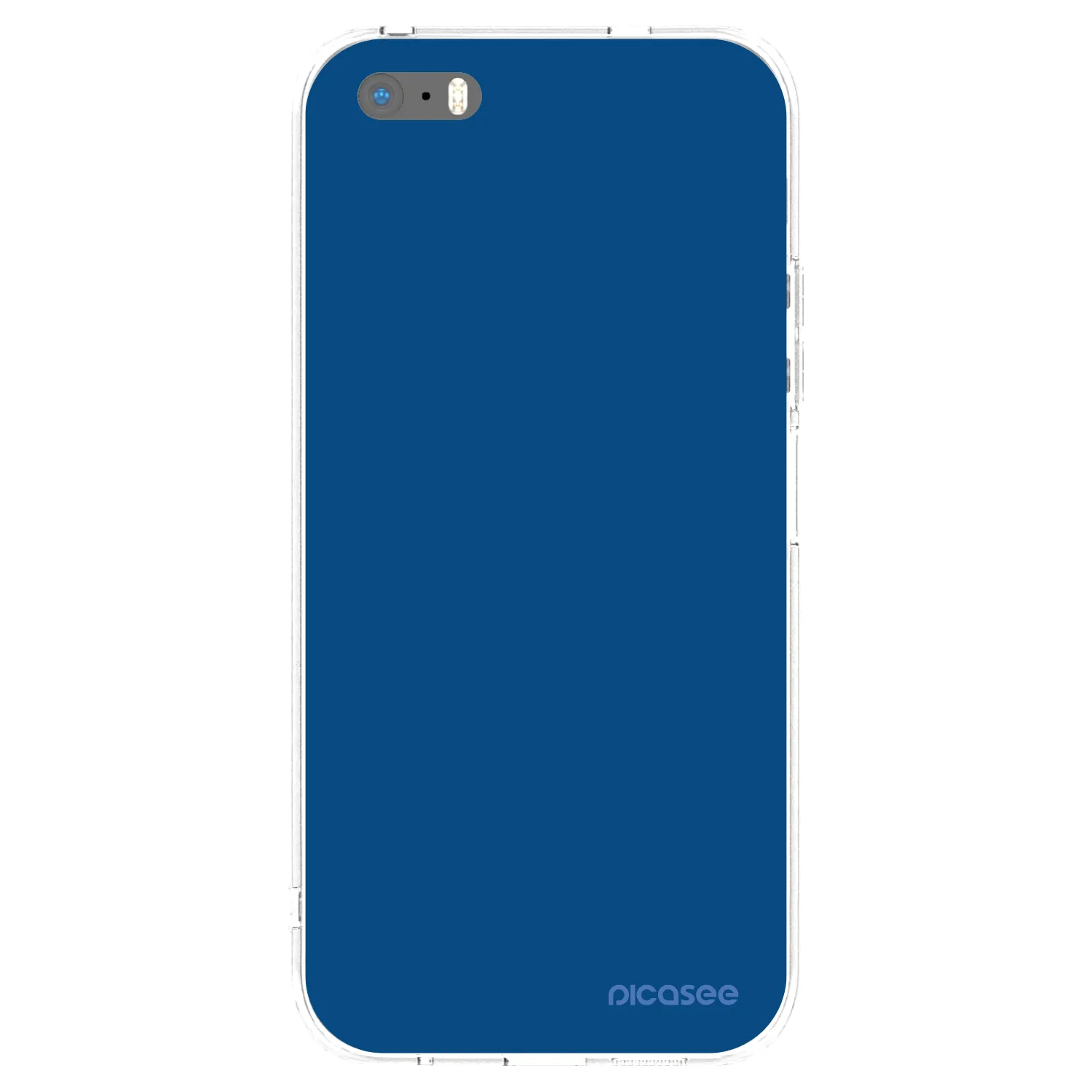 Picasee silikonowe przeźroczyste etui na Apple iPhone 5/5S/SE - Navy Blue