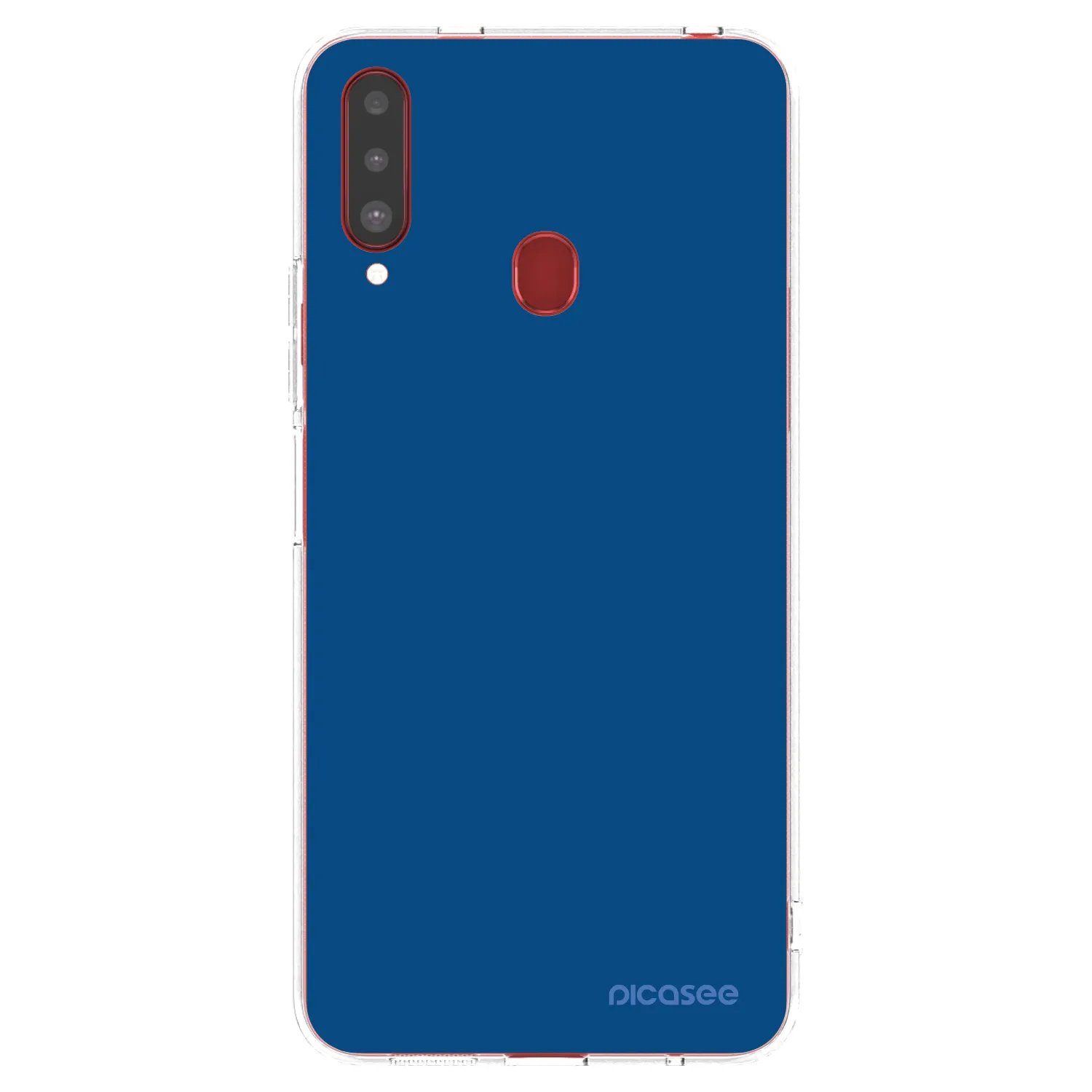 Picasee silikonowe przeźroczyste etui na Samsung Galaxy A20s - Navy Blue