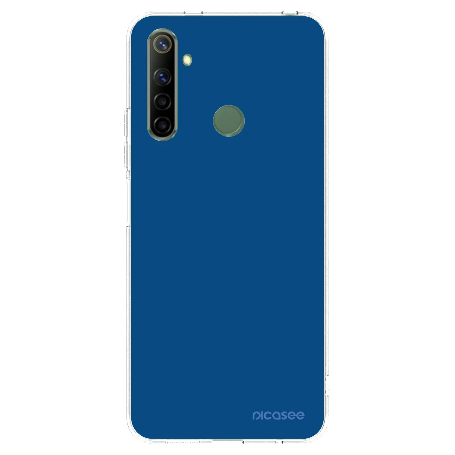 Picasee silikonowe przeźroczyste etui na Realme 6i - Navy Blue