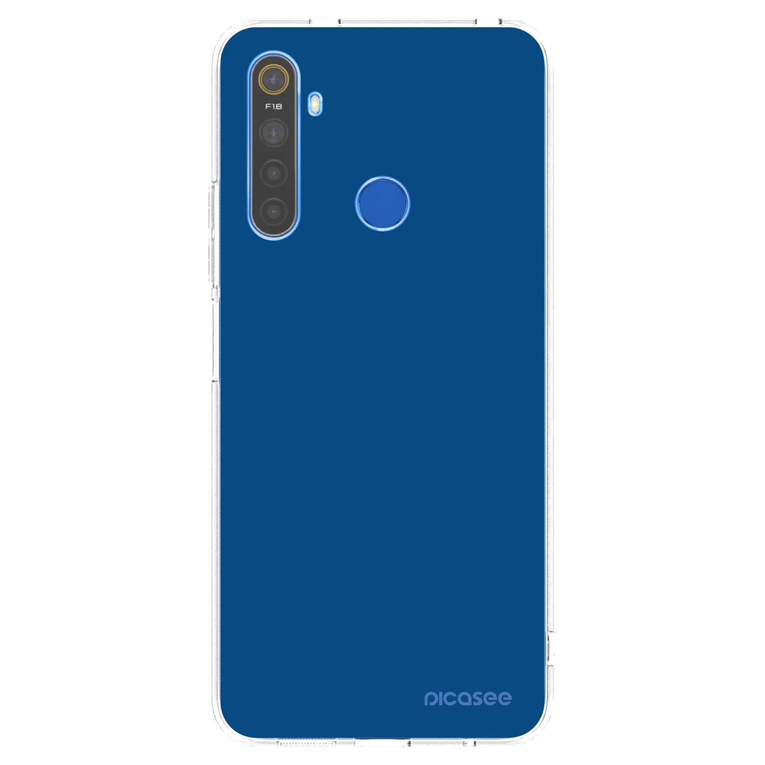 Picasee silikonowe przeźroczyste etui na Realme 5 - Navy Blue