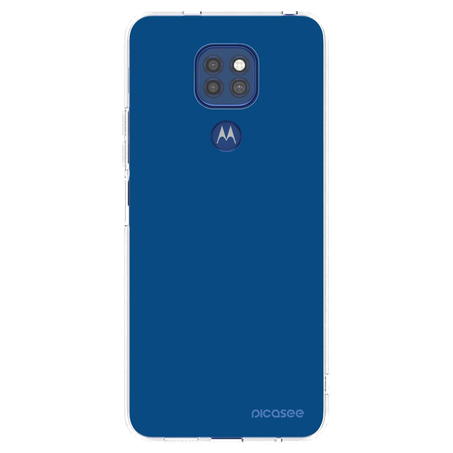 Picasee silikonowe przeźroczyste etui na Motorola Moto G9 Play - Navy Blue