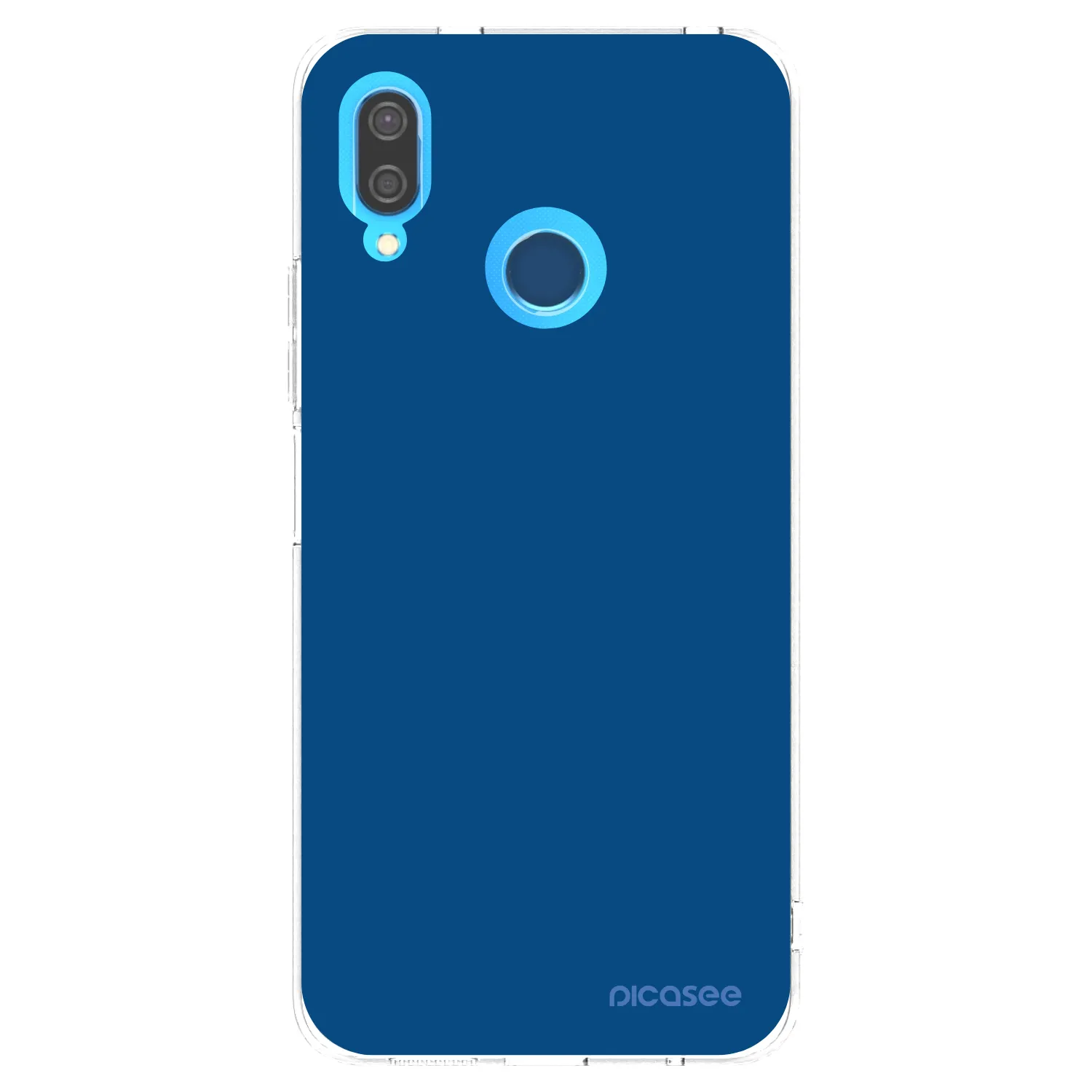 Picasee silikonowe przeźroczyste etui na Huawei P20 Lite - Navy Blue