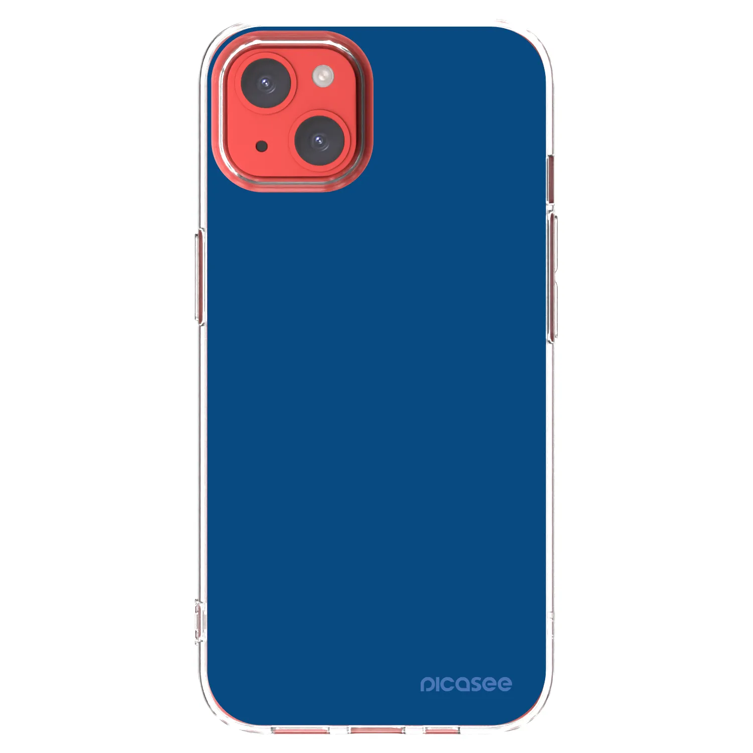Picasee silikonowe przeźroczyste etui na Apple iPhone 13 - Navy Blue
