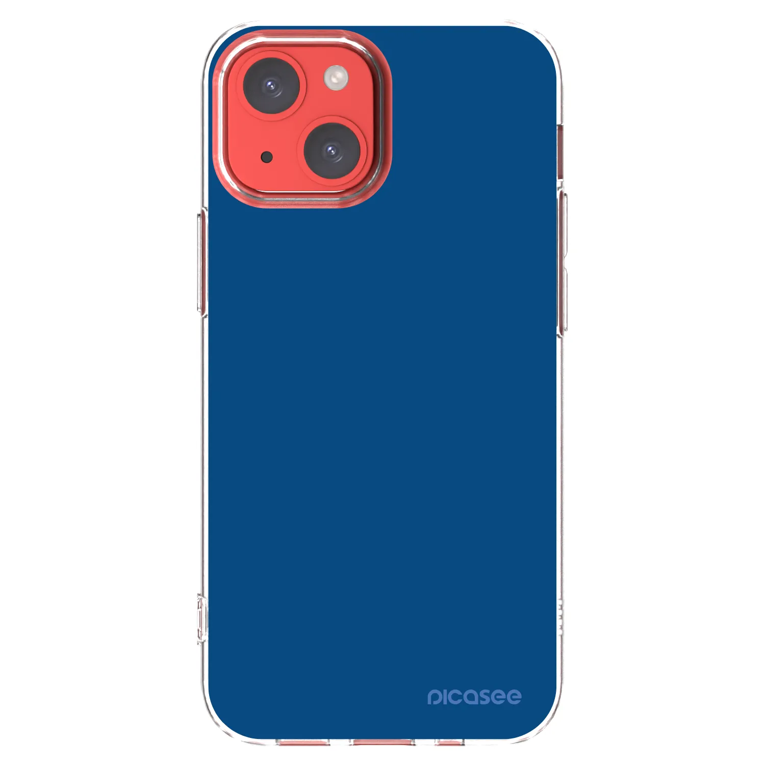 Picasee silikonowe przeźroczyste etui na Apple iPhone 13 mini - Navy Blue