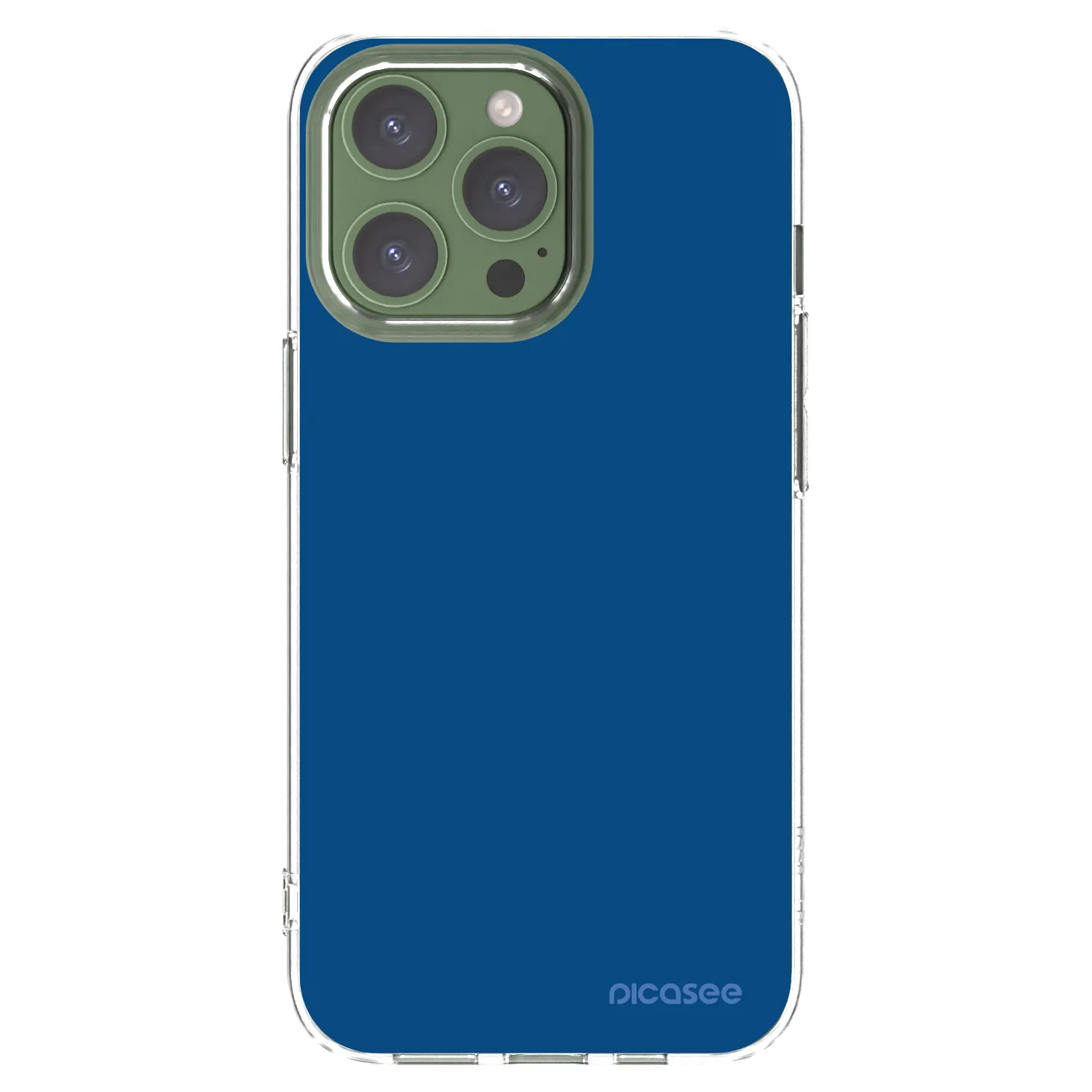 Picasee silikonowe przeźroczyste etui na Apple iPhone 13 Pro - Navy Blue