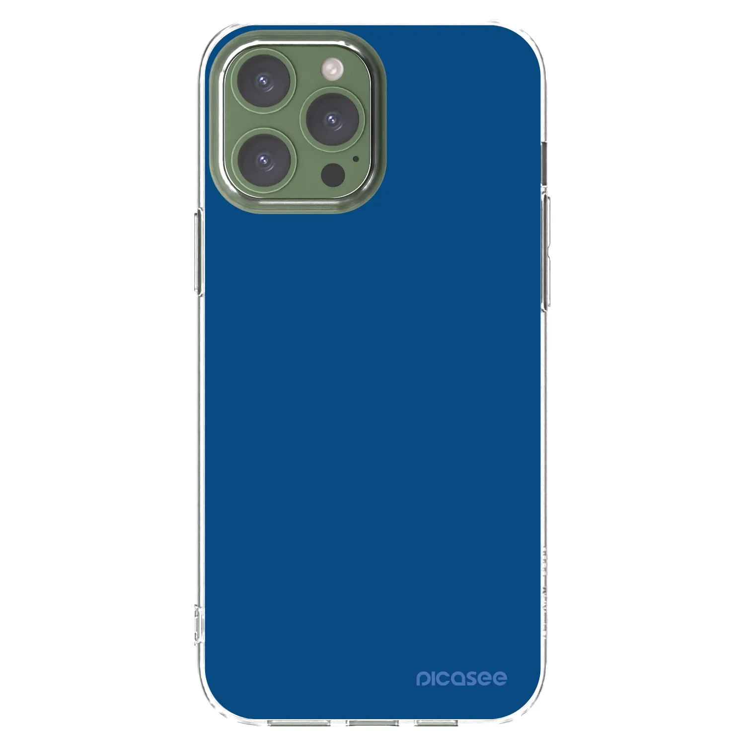 Picasee silikonowe przeźroczyste etui na Apple iPhone 13 Pro Max - Navy Blue