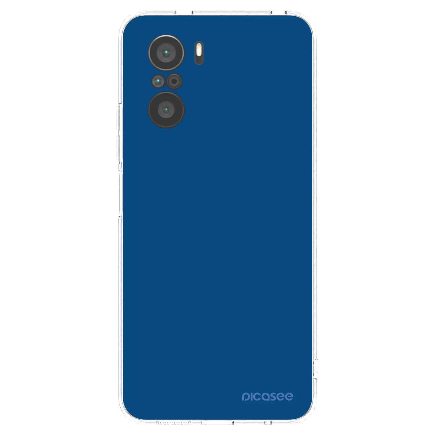 Picasee silikonowe przeźroczyste etui na Xiaomi Poco F3 - Navy Blue