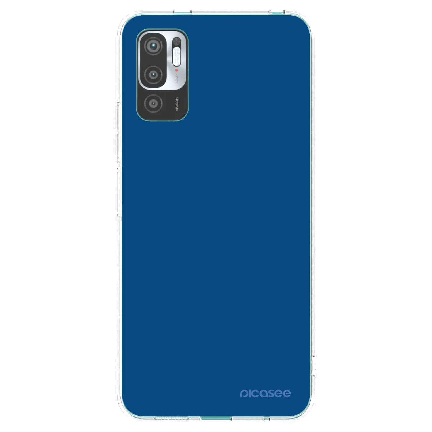 Picasee silikonowe przeźroczyste etui na Xiaomi Redmi Note 10 5G - Navy Blue