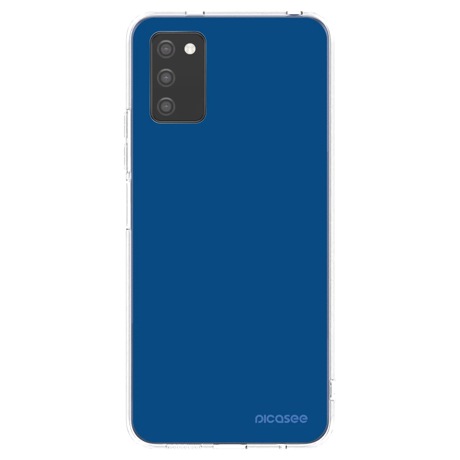 Picasee silikonowe przeźroczyste etui na Samsung Galaxy A02s A025G - Navy Blue