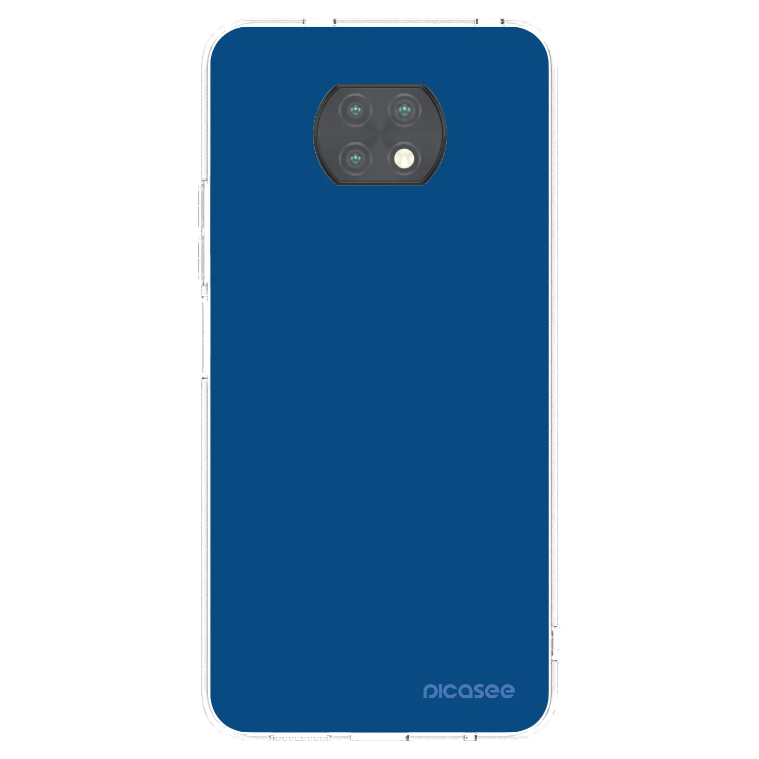 Picasee silikonowe przeźroczyste etui na Xiaomi Redmi Note 9T - Navy Blue
