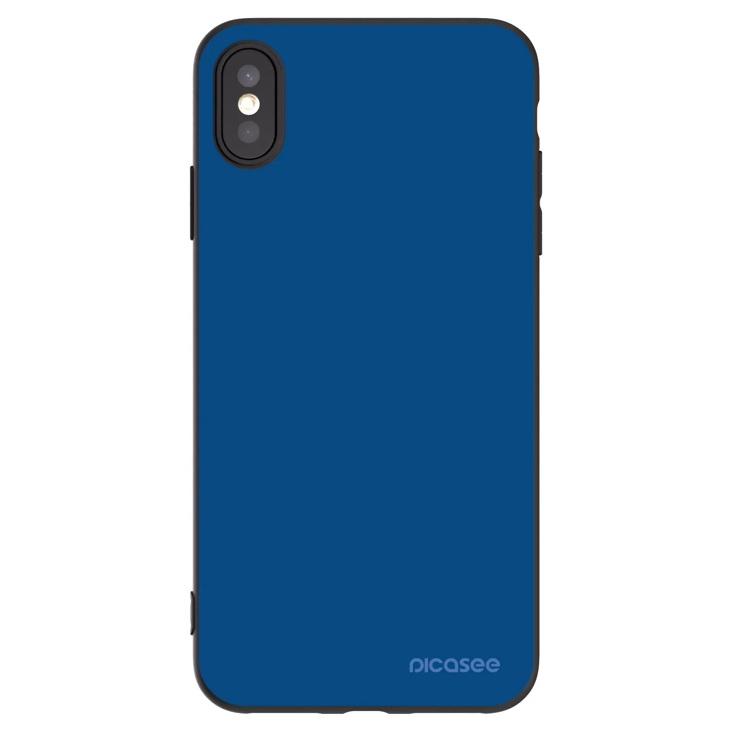 Picasee silikonowe czarne etui na Apple iPhone XS Max - Navy Blue
