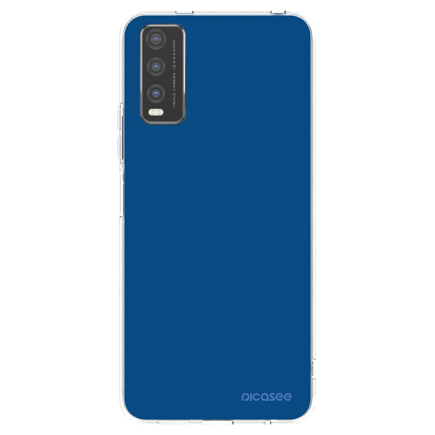 Picasee silikonowe przeźroczyste etui na Vivo Y20s - Navy Blue