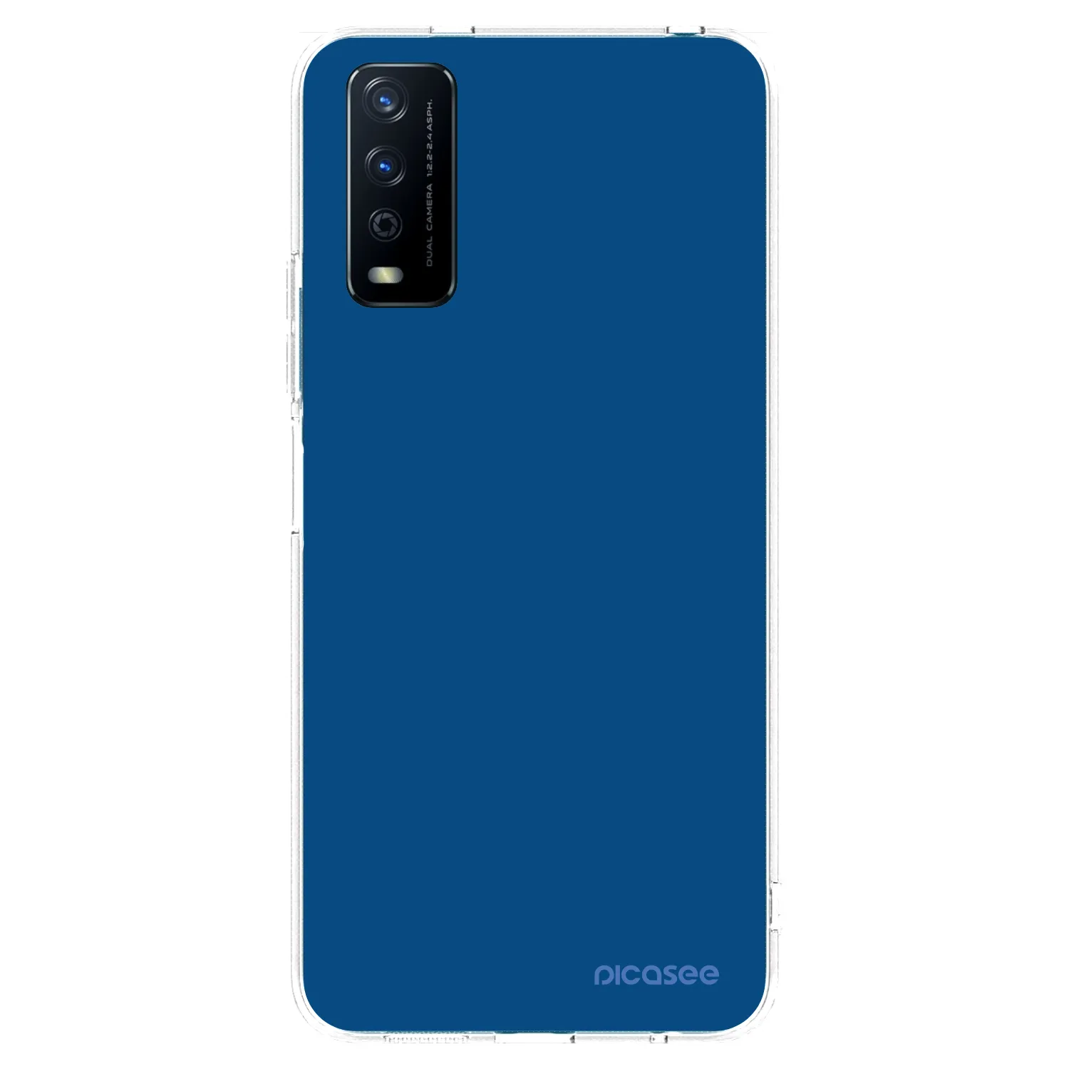 Picasee silikonowe przeźroczyste etui na Vivo Y11s - Navy Blue
