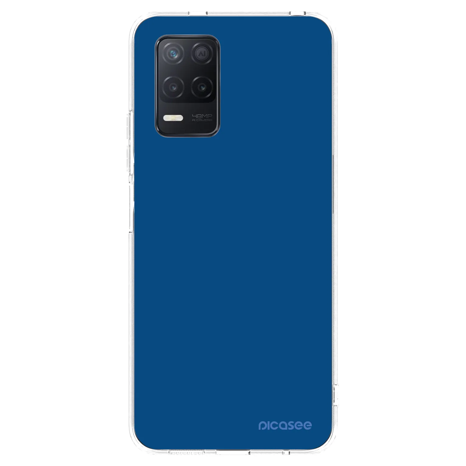 Picasee silikonowe przeźroczyste etui na Realme 8 5G - Navy Blue