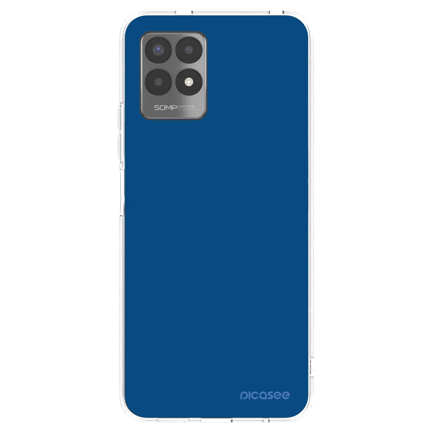 Picasee silikonowe przeźroczyste etui na Realme 8i - Navy Blue
